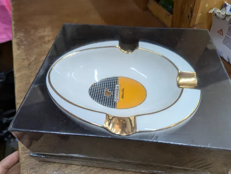 Cohiba 3 Cigars Oval Ceramic Ashtray