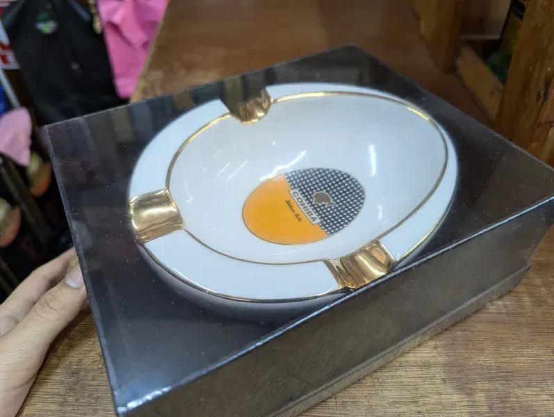 Cohiba 3 Cigars Oval Ceramic Ashtray