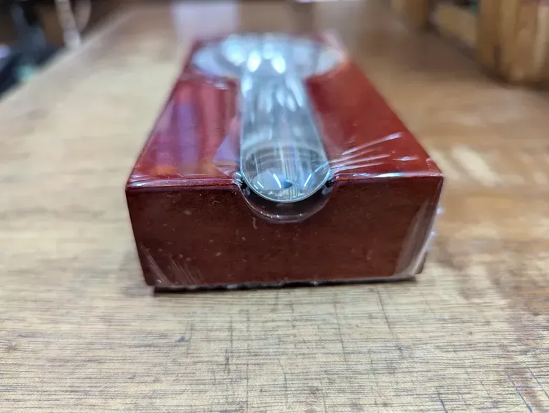 Rectangular Ashtray With Metal Base