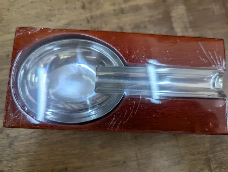 Rectangular Ashtray With Metal Base