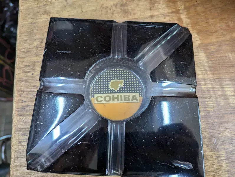 4 Cigars Square Wooden Ashtray